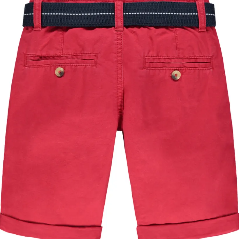 Bermuda en toile avec ceinture tissée amovible pour garçon