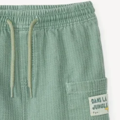 Bermuda en toile texturé pour bébé garçon