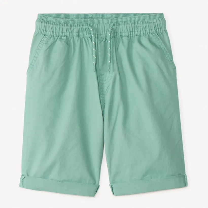 Bermuda uni en popeline pour garçon