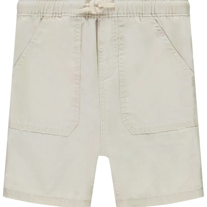 Bermuda uni en toile pour bébé garçon