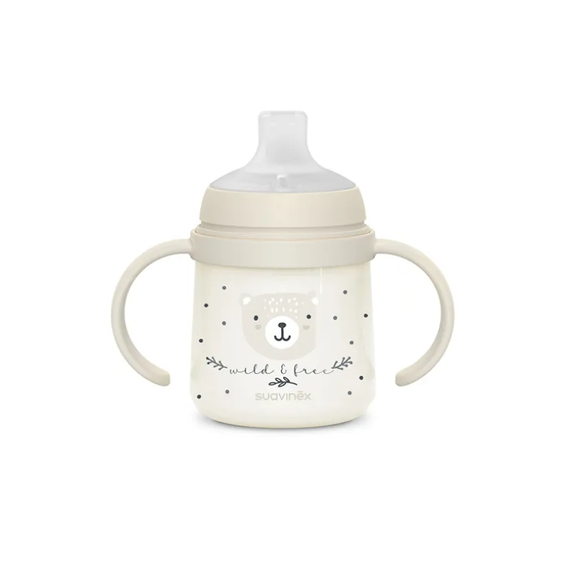 Biberon à anses 150 ml 6M+ Wild & Free Night and Day Gris