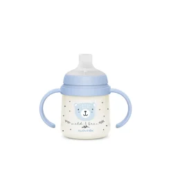 Biberon à anses 150 ml 6M+ Wild & Free Night and Day Bleu