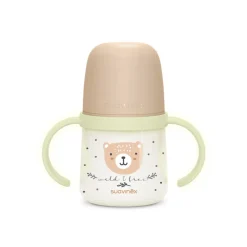 Biberon à anses 150ml Wild&Free jour/nuit marron