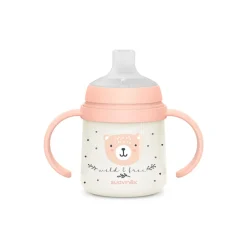 Biberon à anses 150ml Wild&Free jour/nuit rose
