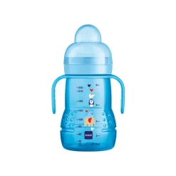 Biberon de transition moyen avec bec antifuite 4m+ 220 ml – Bleu