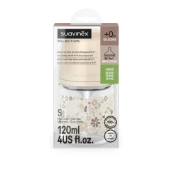 Biberon en verre avec tétine symétrique SX Pro S 120ml Liberty beige