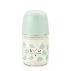 Biberon en verre 120ml avec tétine SX Pro XS Birdies vert