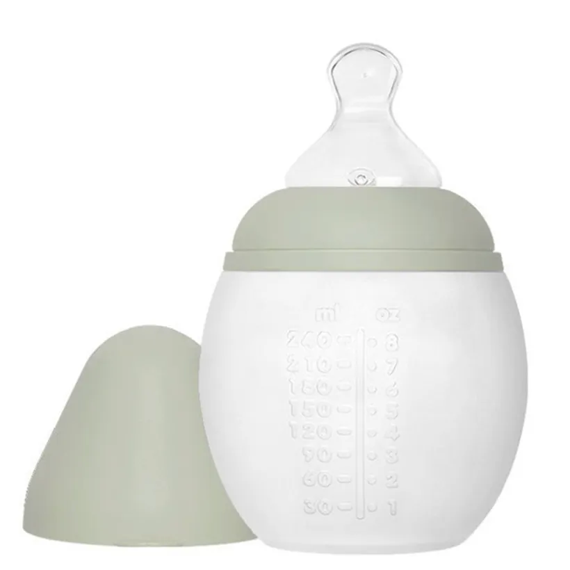 Biberon 240ml anti-colique en silicone Sauge