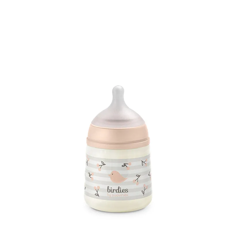 Biberon 150ml avec tétine SX Pro S Birdies rose