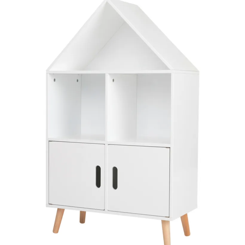 Bibliothèque en forme de maison avec 2 portes