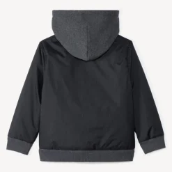 Blouson aviateur bi-matière à capuche pour garçon
