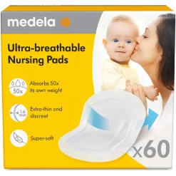Boite de 60 coussinets d'allaitement ultra-respirants - Jetables