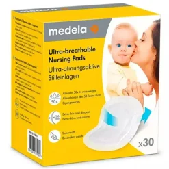 Boite de 30 coussinets d'allaitement ultra-respirants - Jetables