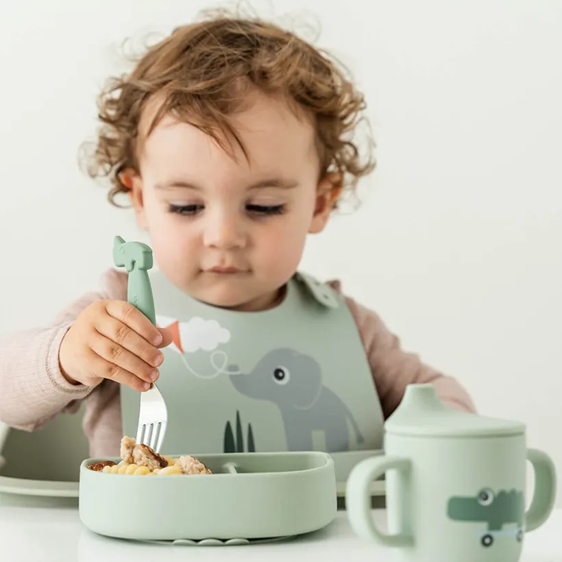 Bol à compartiments avec ventouse Playground Vert