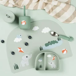 Bol à compartiments avec ventouse Playground Vert