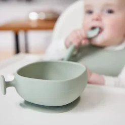 Bol en silicone avec ventouse et couvercle Sage