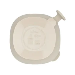 Bol en silicone ventousé avec couvercle latte