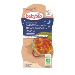 Bols de Mousseline de Carotte avec Tomate, Polenta et Origan 2x200g