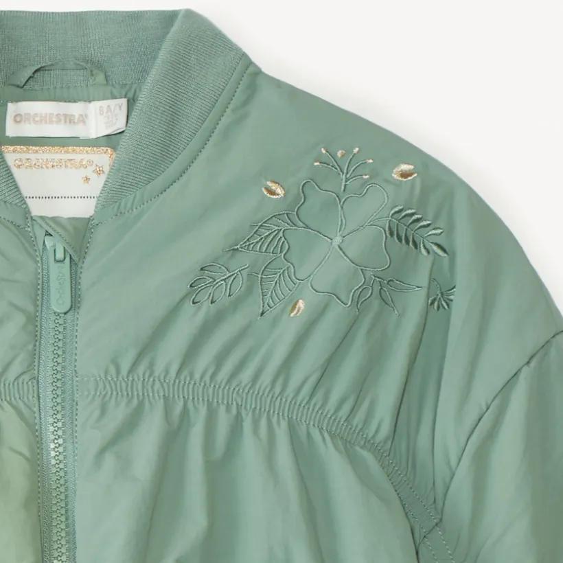 Bombers en toile effet froissé pour fille