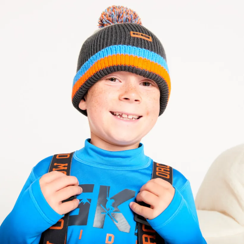 Bonnet de ski doublé micropolaire pour garçon