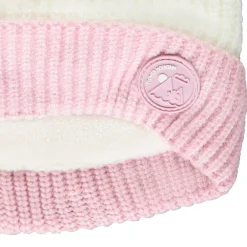 Bonnet de ski en tricot perlé effet color block pour fille