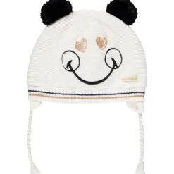 Bonnet en maille à pompons motif Smiley Baby