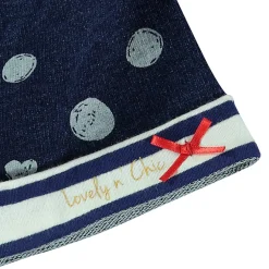 Bonnet en molleton imprimé pois