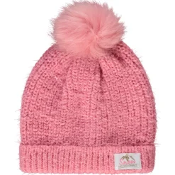 Bonnet en tricot avec pompon pour fille