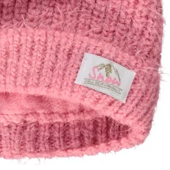 Bonnet en tricot avec pompon pour fille