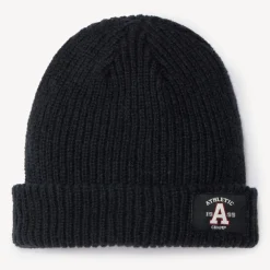 Bonnet en tricot côte avec patch fantaisie pour garçon
