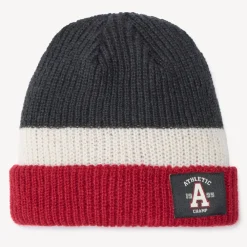 Bonnet en tricot côte avec patch fantaisie pour garçon