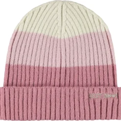 Bonnet en tricot côtelé effet color block pour fille