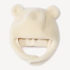 Bonnet ourson ludique en sherpa doublé pour bébé garçon