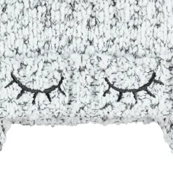 Bonnet péruvien en tricot avec détails brodés et pompon