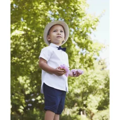 Borsalino avec galon en chambray pour bébé garçon