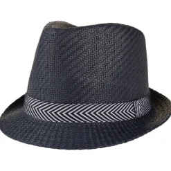 Borsalino tressé avec galon tissé pour bébé garçon