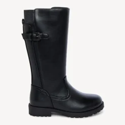 Bottes cavalière noire à boucle pour fille