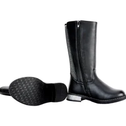 Bottes cavalières à talon argenté pour fille