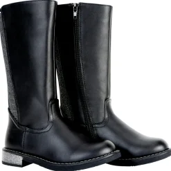 Bottes cavalières à talon argenté pour fille