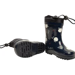 Bottes de pluie avec col imperméable imprimé pommes pour fille