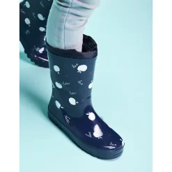 Bottes de pluie avec col imperméable imprimé pommes pour fille