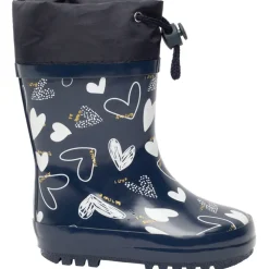 Bottes de pluie à col imprimé cœurs pour bébé fille