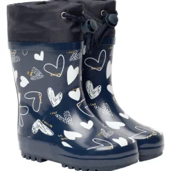 Bottes de pluie à col imprimé cœurs pour bébé fille