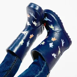 Bottes de pluie à couleur changeante imprimé dinos pour garçon