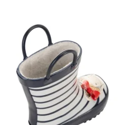 Bottes de pluie en caoutchouc à rayures pour fille