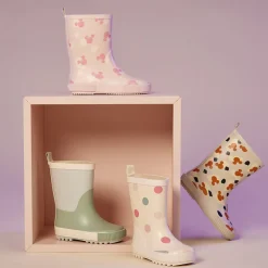 Bottes de pluie imprimé pois pour bébé fille