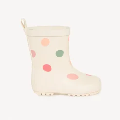 Bottes de pluie imprimé pois pour bébé fille