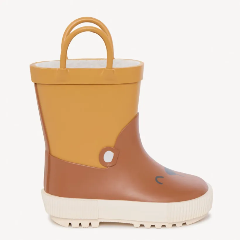 Bottes de pluie ludiques ourson à anses pour garçon