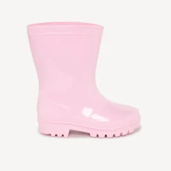 Bottes de pluie vernies unies rose pour bébé fille