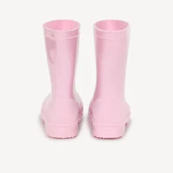 Bottes de pluie vernies unies rose pour bébé fille
